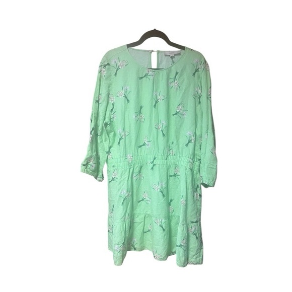 LOFT Dresses & Skirts - Loft Linen Blend Tiered Ballon Sleeve Dress NWT